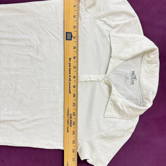 Hollister Polo White Shirt Size M - Picture 5 of 5